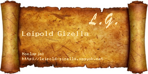 Leipold Gizella névjegykártya