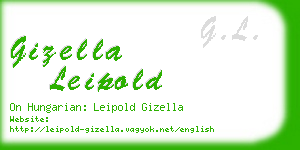 gizella leipold business card